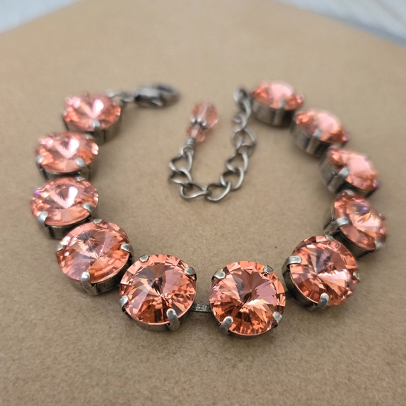 Austrian Crystal Bracelet in Antique Silver - Picture 4 of 10